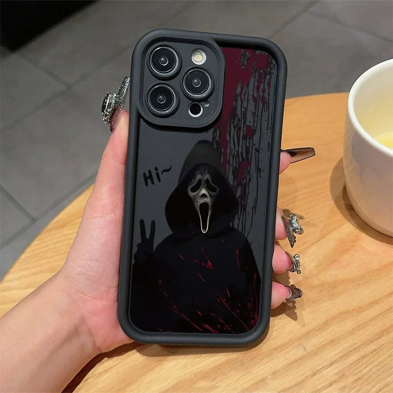 2025 New Halloween Skeleton Ghost Face Pattern Customized Phone Case, for iPhone 17... Waterproof, Shockproof, Scratch Resistant