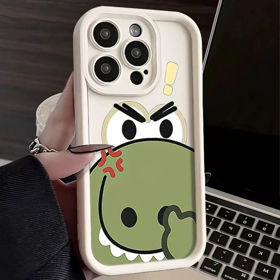 Cute Dinosaur Soft TPU Silicone Phone Case Waterproof Shockproof & Anti-Drop Anti-Scratch Compatible with for iPhone 13 Pro Max