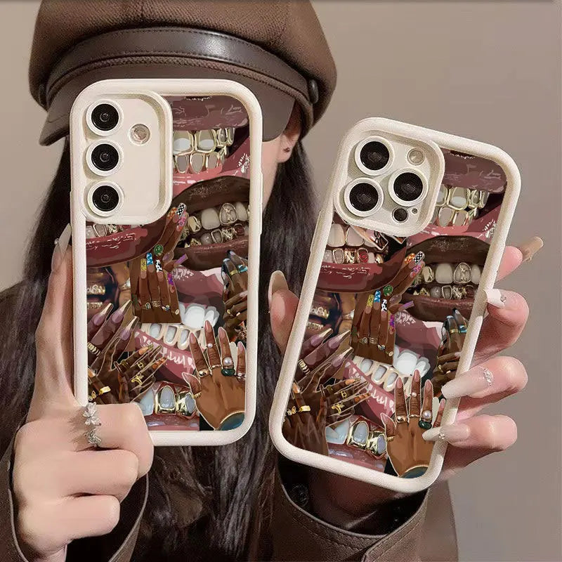 2025 Trendy TPU Mobile Phone Case Fun Ins Style Scratch Resistant Full Camera Protection Custom for iPhone X/XS/15/16/17 Pro Max