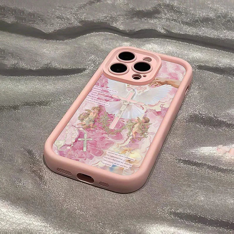 Gods Grace Is Greater Than Fear Pink iPhone Case 17/XS/11/12/13/14/15/16 Pro - Scratch Resistant, Full Camera Protection - Girls