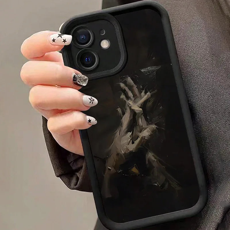 Halloween Pumpkin and Ghost Patterns Fully Covered White Anti Fingerprint Soft Phone Case, Compatible with iPhone 17... Pro Max