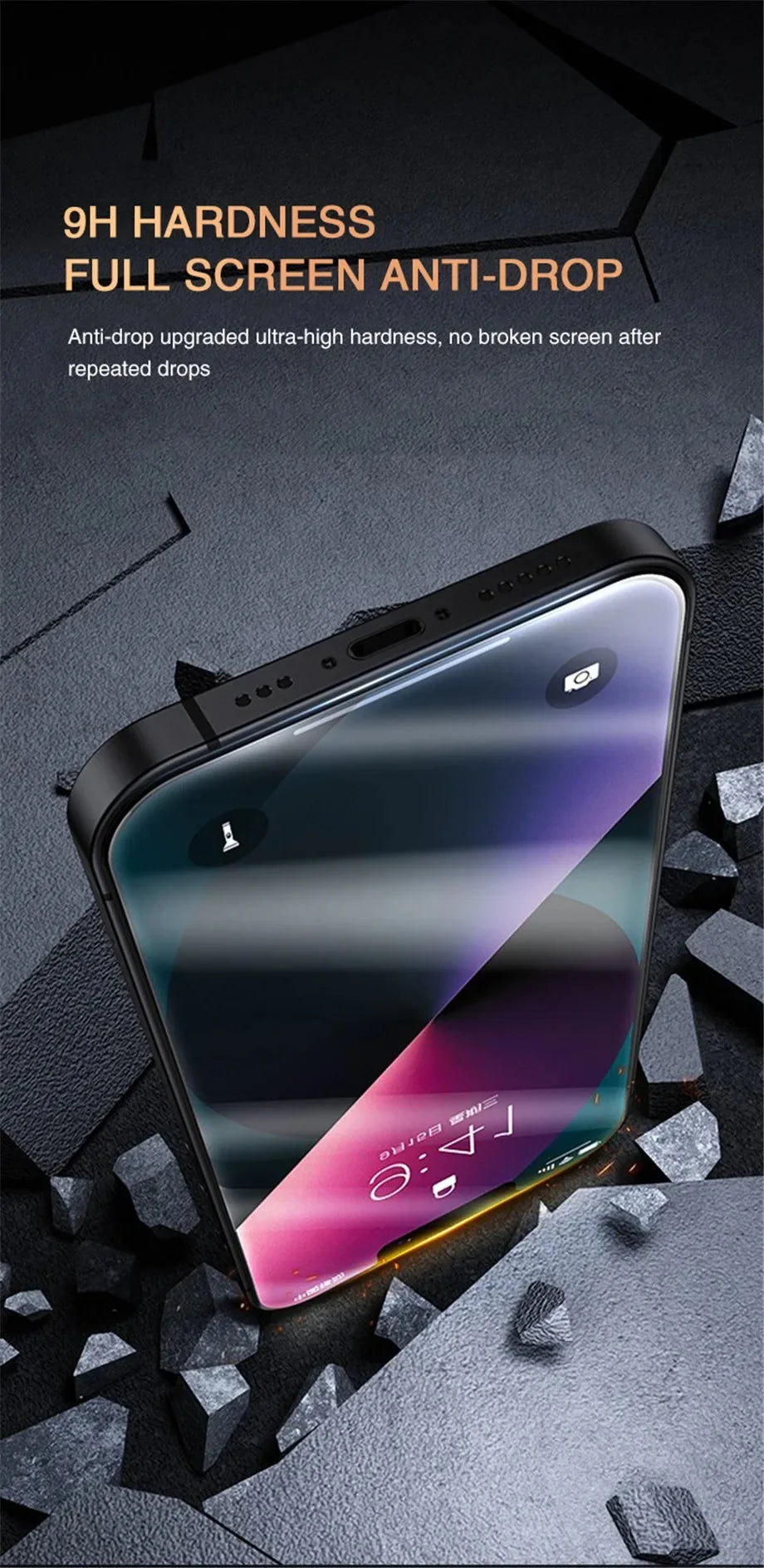 1-2Pcs Anti-spy Tempered Glass for IPhone 16 15 14 13 12 11Pro Max Full Cover Privacy Screen Protector For iPhone 13 14 15 Glass