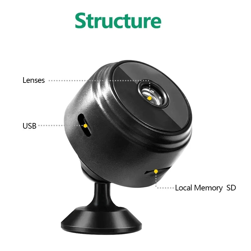 A9 Wifi Mini Camera 1080P Security MonitoringWireless Remote Night Vision Video SurveillanceSmart Home Mini DV Cam HD Camera